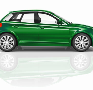 Green 3D Hatchback Car Illustration